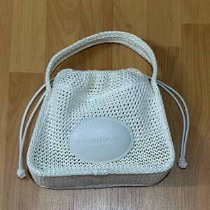 Alexander Wang White Shoulder Bag with Perforated Design